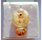 Cvetlična ogrlica in DARILO (prstan) - Angel, orhideja, jagoda