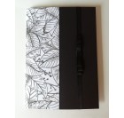 Žalna vizitka - črna pentlja in črne rože