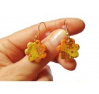 Viseči uhani za ženske - oranžna, rumena, modra