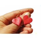 Viseči uhani za ženske - rdeče srce