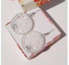 Belo zlata - kvačkani uhani, okrogli