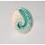 Nakit iz gline - turkizen prstan z motivom repa morskega konjička
