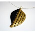 Črno zlata kapljica - ogrlica, prstan, uhani