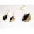 Črno zlata kapljica - ogrlica, prstan, uhani
