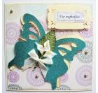 Unikatne vo&scaron;čilnice za rojstni dan, obletnice - turkizen metulj